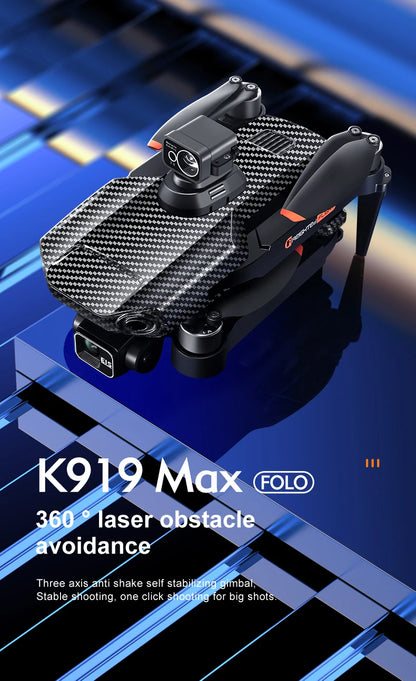 New K919 MAX Drone 8K GPS Professional HD 3-axis Gimbal Aerial Screen Remote Control Aircraft 5G HD Dual Camera Security drone