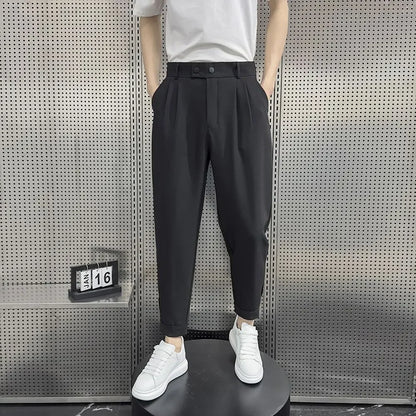 Baggy Trousers for Men Elastic Khaki Man Suits Pants Stretch Spring Clothes Slacks High Quality Fashion Tailoring Summer 2025 Up