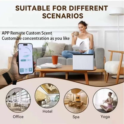 NAMSTE 1000ML Fragrance Diffuser WIFI Bluetooth Smart Scent Air Machine For Home Hotel HVAC Aroma Diffuser Cover 4000m³ Black