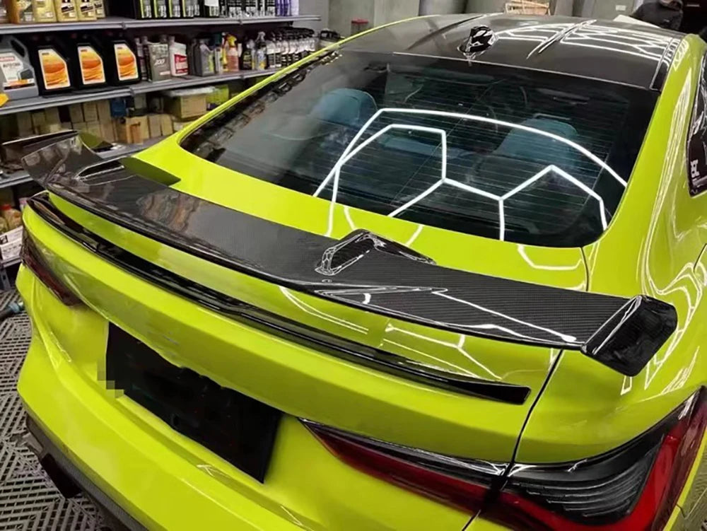 Car Modification Universal Tail Wing Without Punching MP Large Tail Fixed Wing Carbon Grain GT Tail Spoiler Car accessories