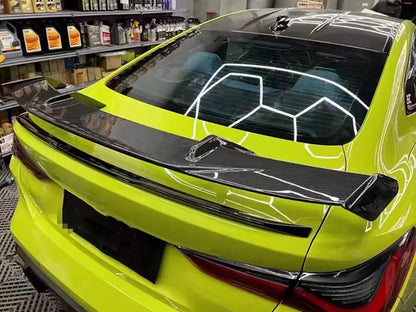 Car Modification Universal Tail Wing Without Punching MP Large Tail Fixed Wing Carbon Grain GT Tail Spoiler Car accessories