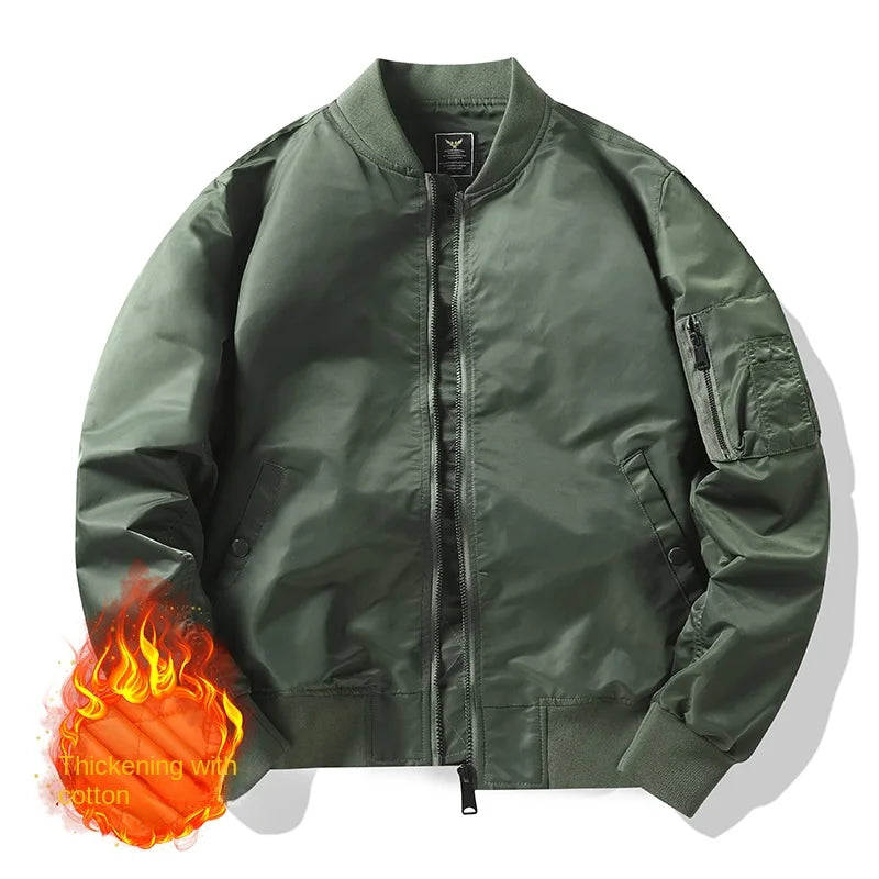 2025 New Cotton Cross border Flight Jacket Men's Thick Autumn/Winter Pilot Jacket Baseball Suit Large Size