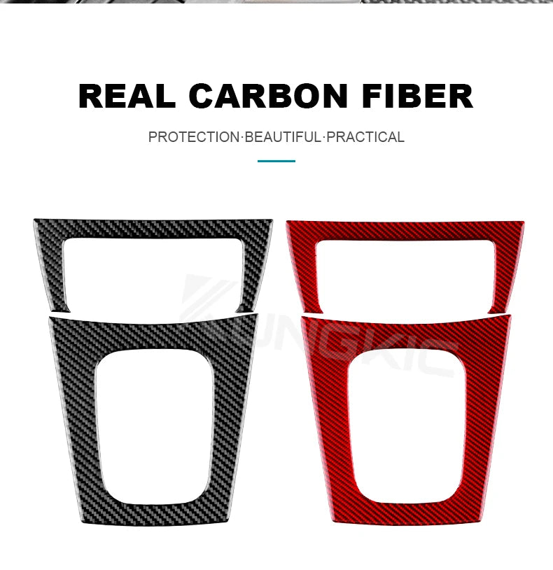 Real Soft Carbon Fiber Sticker For Subaru Impreza 2005 2006 2007 Gear Shift Panel Outlet Vent CD Frame Interior Accessories
