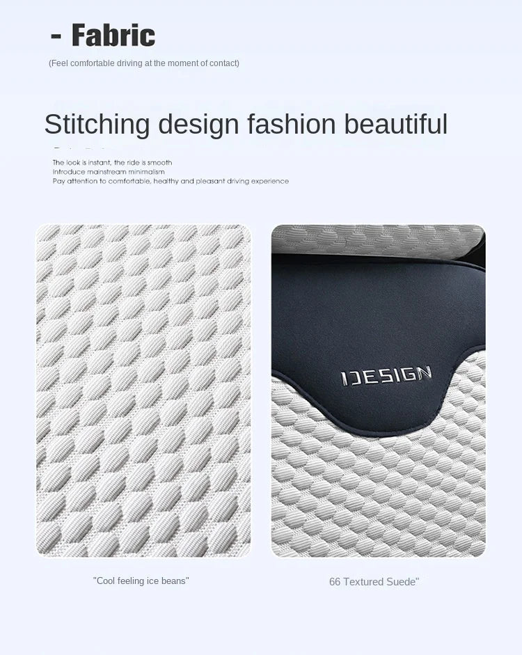 Universal Ice Silk Car Seat Cushion Breathable Seat Cover Sweat Absorption Cool Cushion Universal Split Single Sitting Rear Set