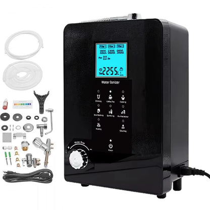 Alkaline Water Ionizer Generator Machine Produces pH 3.2-10.7 Alkaline Acid Water -650mV ORP Auto-Cleaning Filtration System