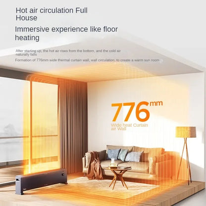 Midea Electric Heater with Graphene Heating Element and Kickboard Design for Home Office and More 220V 2200W