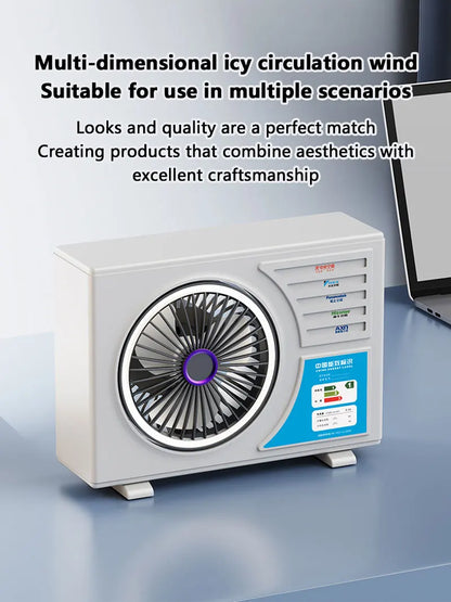 Lenovo Air-conditional Rechargeable Table Fan Portable Small Fan For Student Dormitory Computer Summer Gadget Home Desk Office