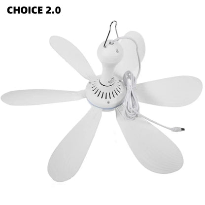 USB Fan Silent 6-blade Ceiling Fan 4-speed Hanging Fan for Camping Bed Camping Outdoor Hanging Camper Tents
