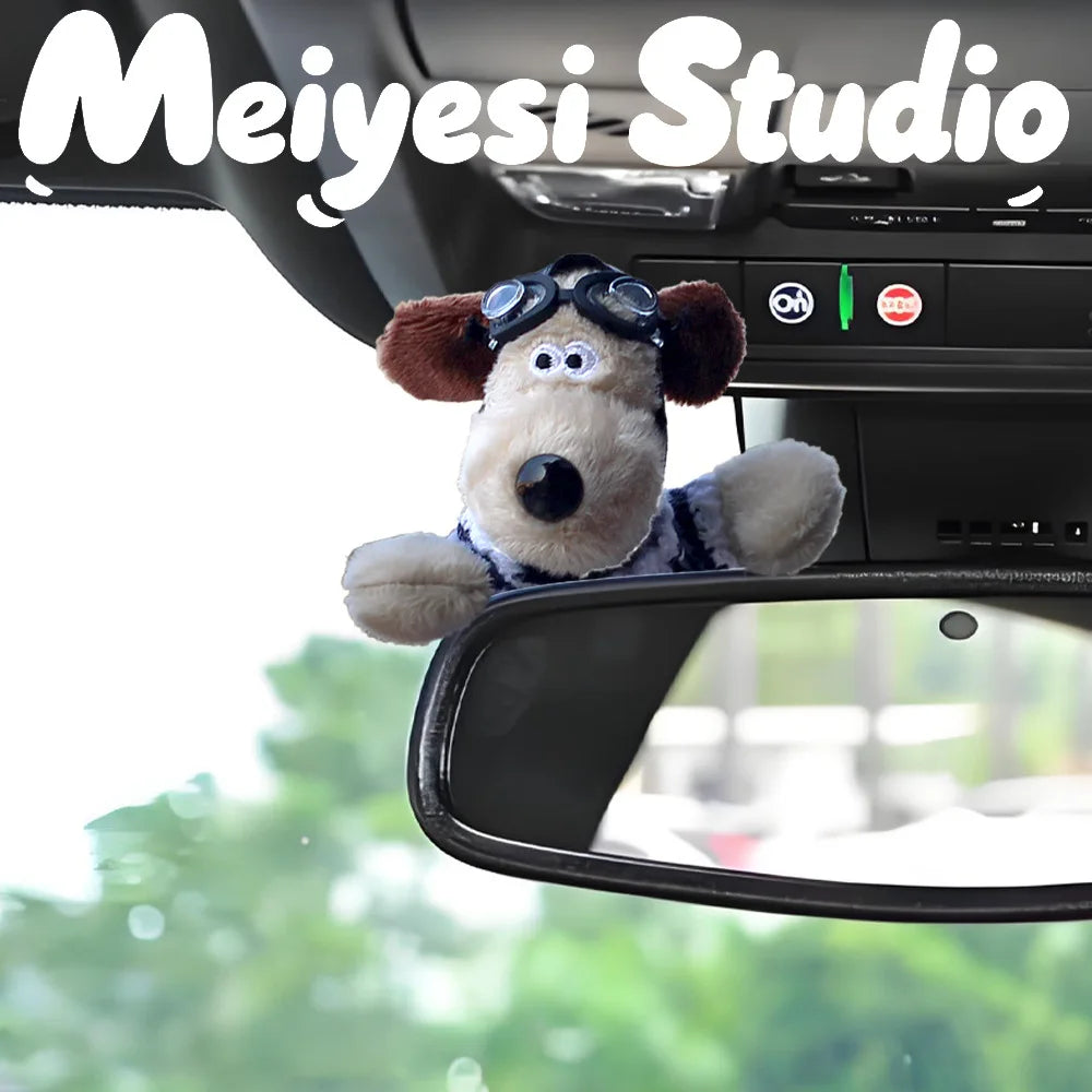 Cute Puppy Rearview Mirror Ornament, Lying Doll, Car Decoration, Central Control Screen Car Doll, Interior Accessories for Women