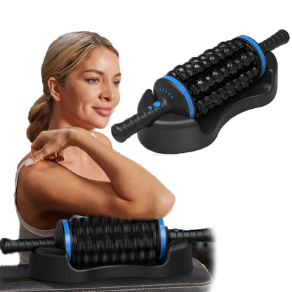 Cordless Roller Body Massage 360 Rolling Percussive Relief Muscle Relax Stress Massager Rechargeable Vibrators Fitness Shaping
