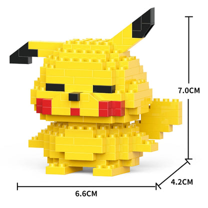 Cartoon Anime Hello Kitty Panda Refrigerator Magnet Blocks Kuromi My Melody Cinnamoroll Building Blocks Toy Kids Birthday Gift