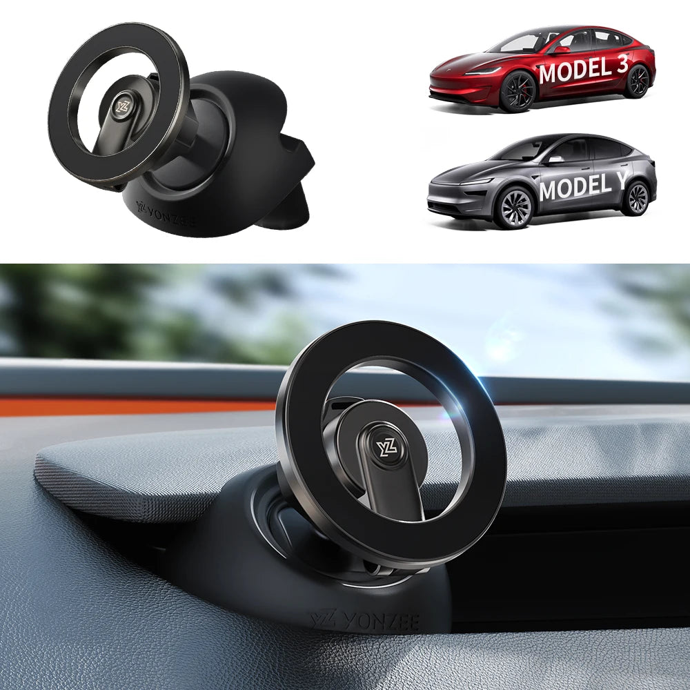 YZ For Tesla Model 3 Y Highland Juniper Strong Magnetic Phone Holder for iPhone 16 15 14 Pro Max Samsung phones Air Outlet Base