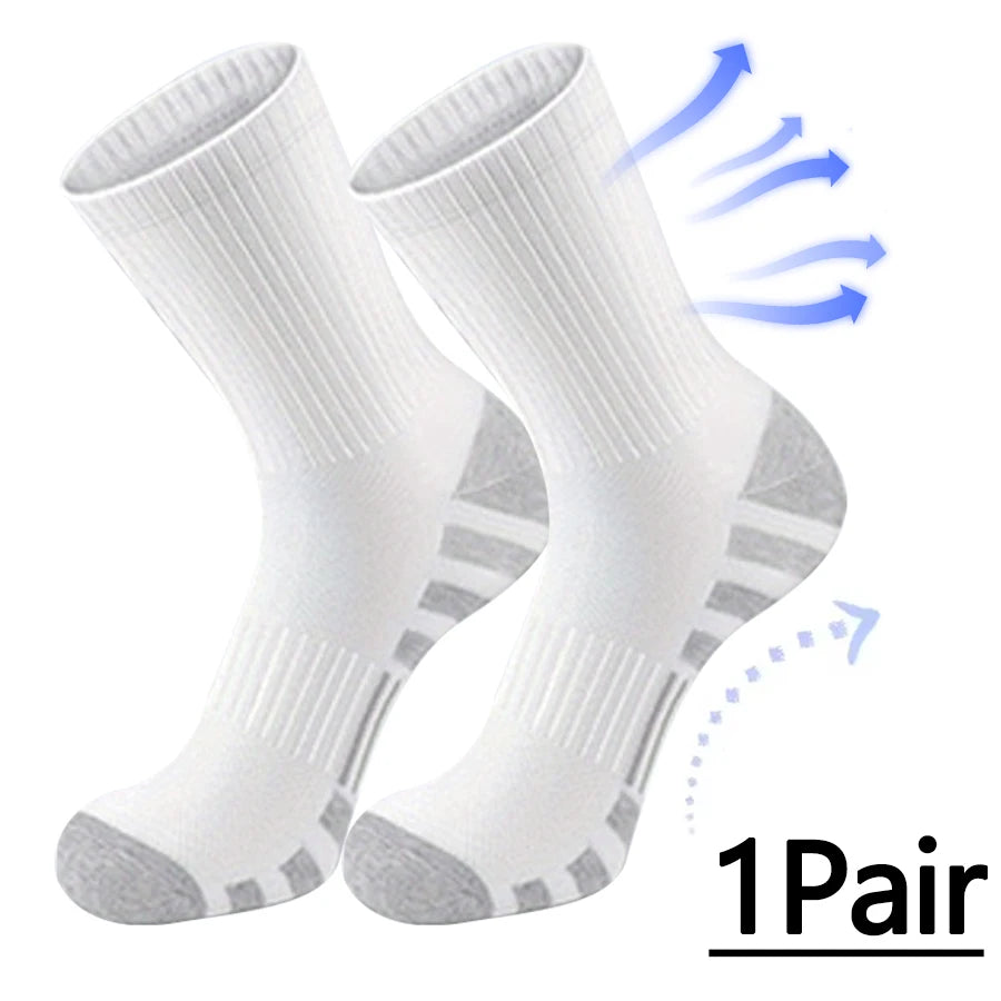 INSELLE Men's Professional Sports Socks, Towel Bottom, Shock Absorbent, Buffer, Arch Protection, Odor proof, Sweat wicking