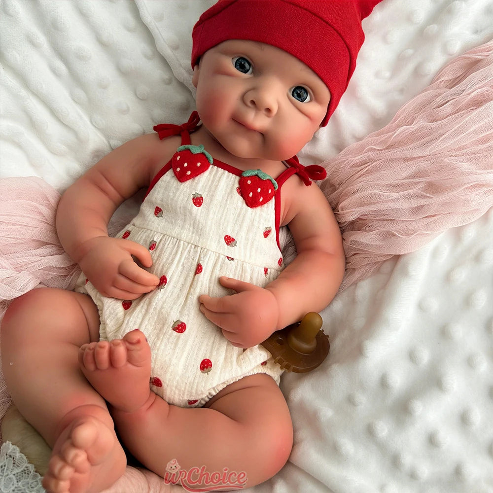 20Inch Open Mouth Bettie Full Soft Silicone Reborn Baby Girl 3D Skin Lifelike Details Doll Emotional Support for Dementia