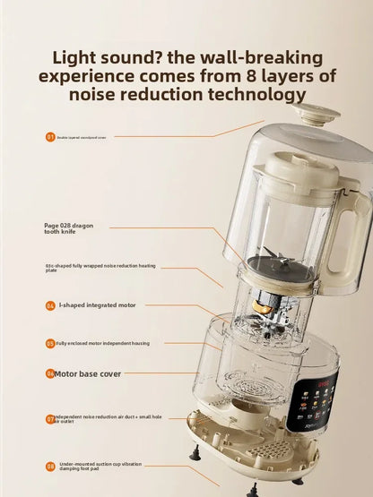 220V Joyoung Wall Breaking Blender, Household Multifunctional Fully Automatic Heating Low Noise Soy Milk Machine