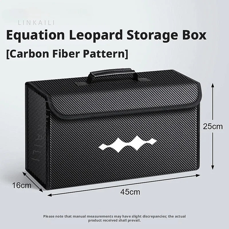 Suitable for BYD Formula Leopard Titanium 3 7 Leopard 5 8 car carbon fiber trunk storage box large capacity foldable storage box