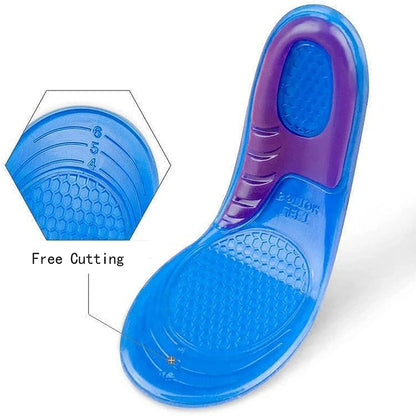 1Pair Silicone Insoles for Shoes Orthotic Arch Support Insole Soft Shoe Inserts Sport Anti-slip Template For Man Women Shoe Sole