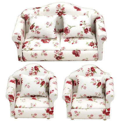 1:12 Mini Cute Dolls Sofa Pillows Set Simulation Dollhouse Furniture Toys Miniature Doll House Accessories Children Toys Gift
