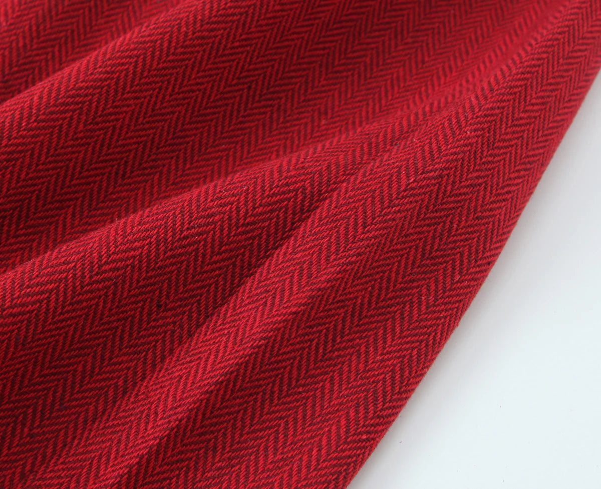 European and American style 2026 spring new women's clothing irregular belt buckle herringbone diagonal suit skirt set