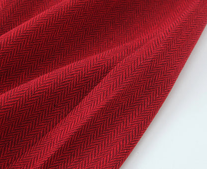 European and American style 2026 spring new women's clothing irregular belt buckle herringbone diagonal suit skirt set