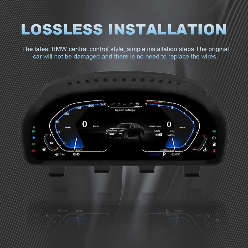 LCD Dashboard for BMW E90 E70 E71 E60 E81 E87 F10 F20 F30 F32 F06 E84 F48 E83 F25 F26 F15 Speedometer Digital Display Cluster