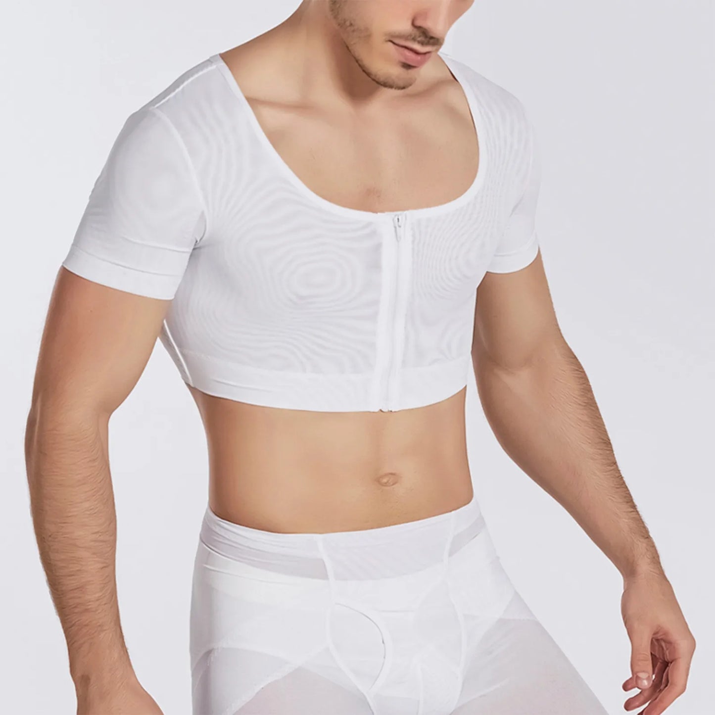 Men Chest Binder Gynecomastia Compression Vest For Post Surgery Breathable Buckle Underwear Tank Top Breast Reduction Shapewear