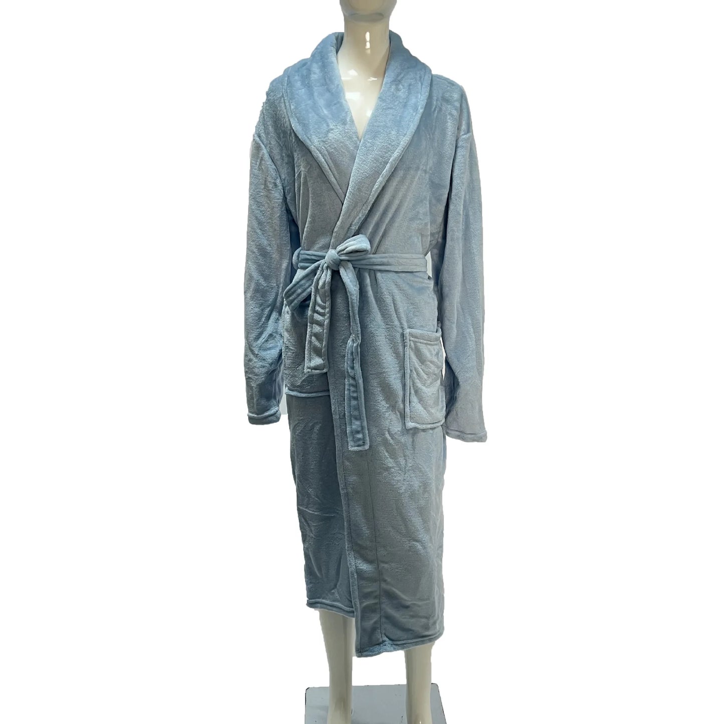 ex Thi Coral Fce Robe Long Flannel Pajamas Autumn Winter Home Clothes Air Conditioning Morning Gown Couple Pyjamas