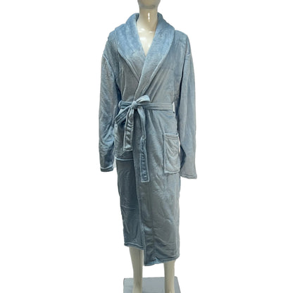 ex Thi Coral Fce Robe Long Flannel Pajamas Autumn Winter Home Clothes Air Conditioning Morning Gown Couple Pyjamas