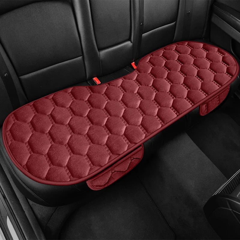 Winter Warm and Thick Velvet Car Seat Cushion Four Seasons Universal Single Seat Small Three piece Plush Warm Five Seat Anti sli