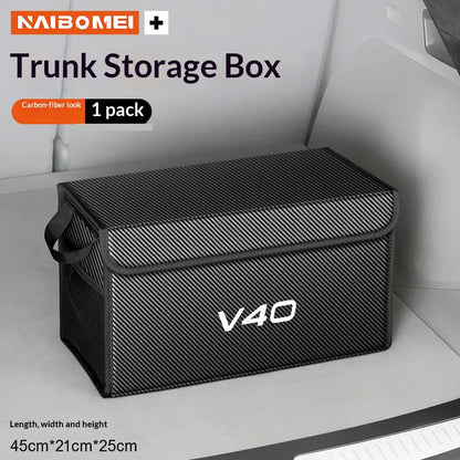 Car trunk foldable storage box suitable for Volvo V40 multifunctional storage bag large capacity storage box