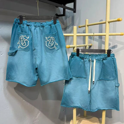 New Arrival GOD High Street SPEED Men's Shorts Embroidered Loose Street Casual Shorts Beach Shorts Fast Delivery