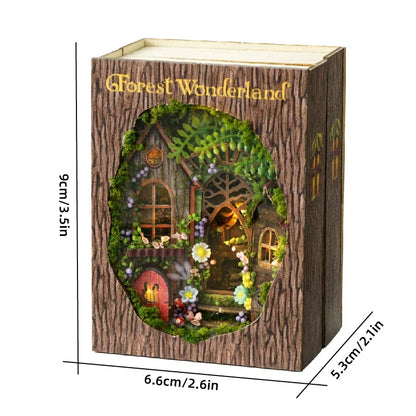Magical House Wooden Miniature Doll House Magic Shop DIY Dollhouse Kit With Furniture Retro Home Model Toys For Xmas Gifts