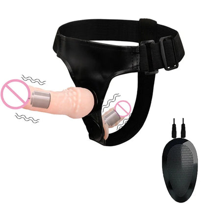 Strap On Big Dildo Vibrator Strapon Ultra Elastic Harness Belt  Adult Sex Toys For Woman Lesbian Double Penis Realistic Dildos