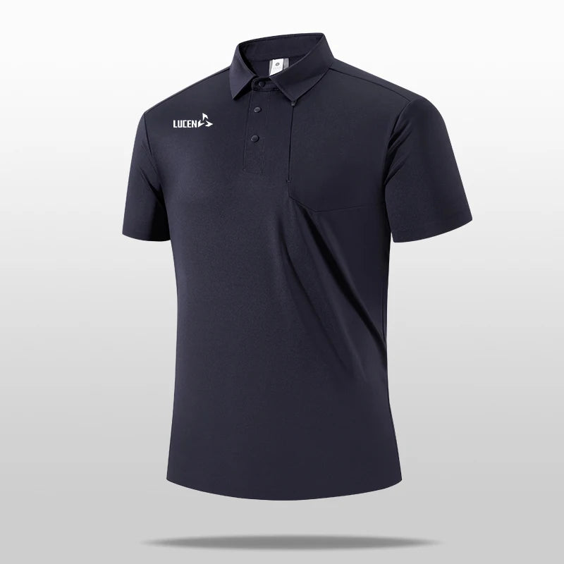 LUCEN 2026 Simple Style Printed Men's High-Quality Golf Sport Polo Shirt Breathable Tennis Quick-Dry T-Shirt Tops POLO Tees