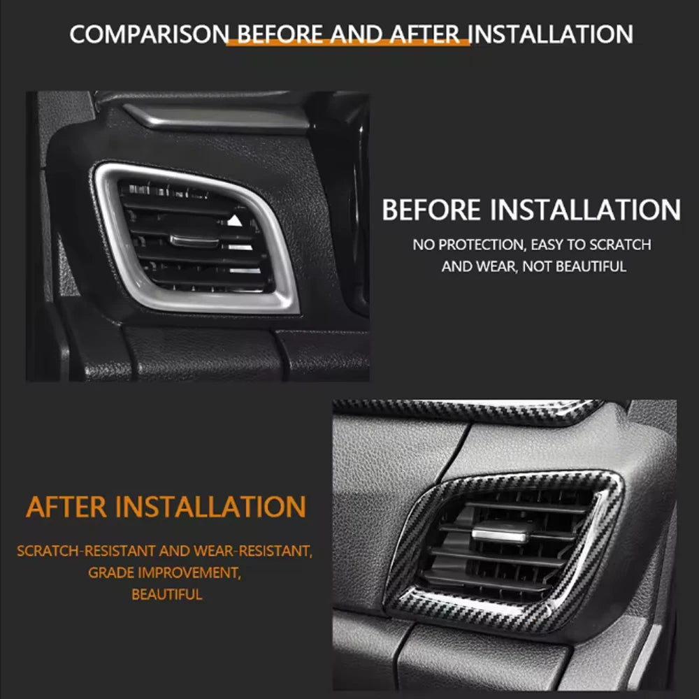 Car Front Air Outlet Cover For Isuzu Dmax D-max 2021 2022 2023 2024 AC Vent Sticker Decoration Trim Interior Accessories