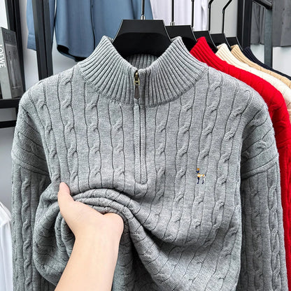 2025Autumn and Winter New Fashion Brand Men and Women Same Style Couple Shirt Fried Dough Twists Embroidery Dog Logo Top Sweater