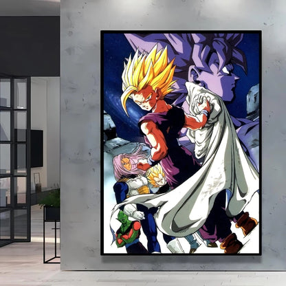 Classic Warm Blood Dragon Ball Posters Anime Pictures Goku Vegeta Son Gohan Wall Art Home Decor Picture Hanging Painting Decor