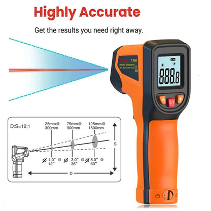 T400 T600 Digital Infrared Thermometer -50℃ to 400/600℃ High Precision Pyrometer Industrial Non-contact Temperature Sensor