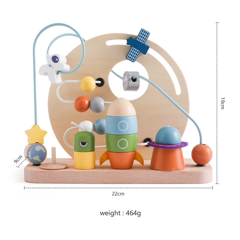 Montessori Toys Baby Wooden Car Steering Wheel  Activity Busy Board Baby Wooden Busy Board Early Education Learning Sensory Toys