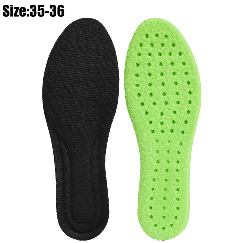 Breathable Deodorant Sports Insoles Inserts Shock Absorption Cushioning Shoe Pads Insoles Soft Comfortable Foot Care Accessories