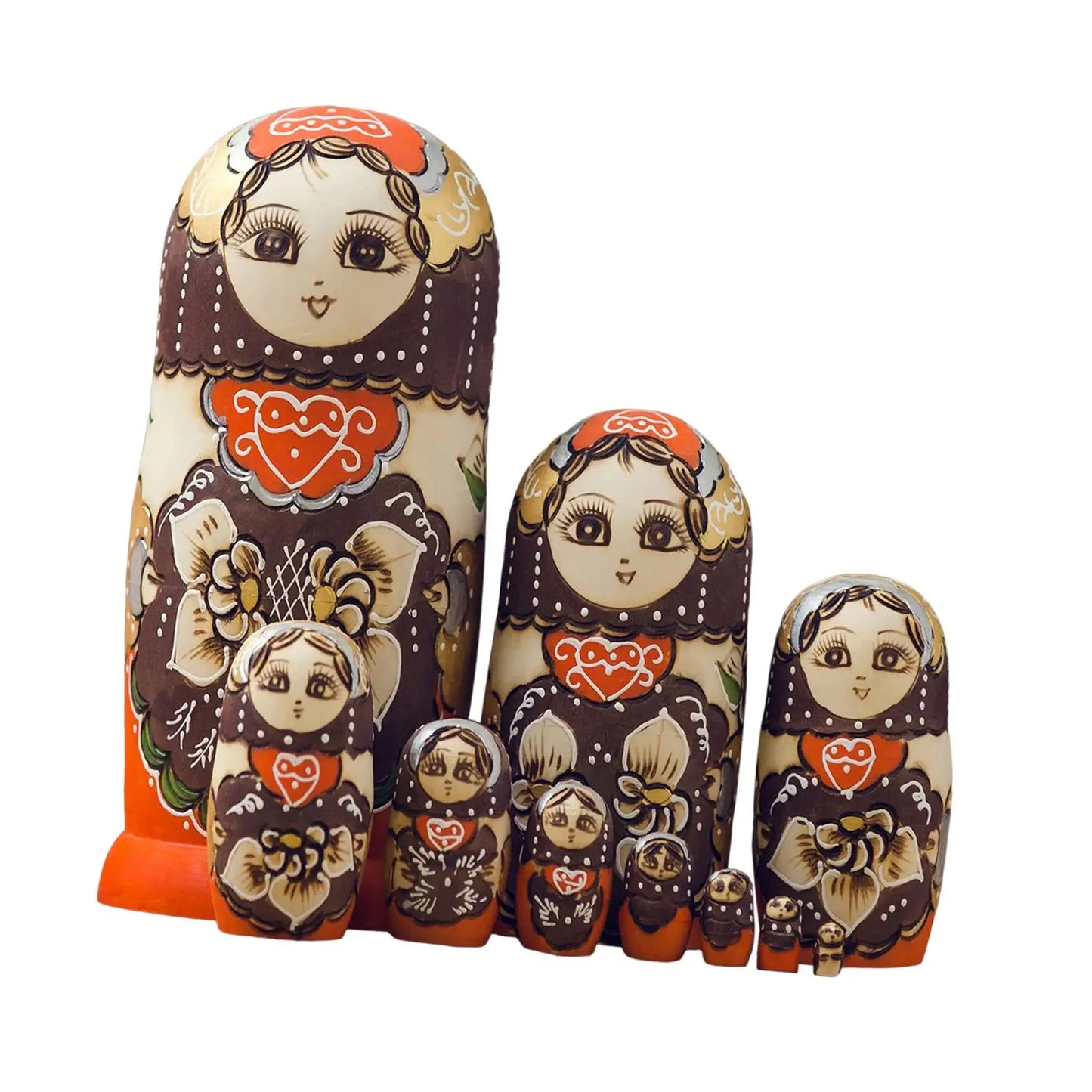 Stacking Layers Girl Nesting Dolls Wood Matryoshka Versatile