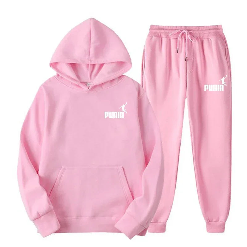 2025New Men's and Women's Hoodie Jacket Fashion Street Casual Set Autumn/Winter Brushed Sweatwear+Pants 2025 Multi Color Set