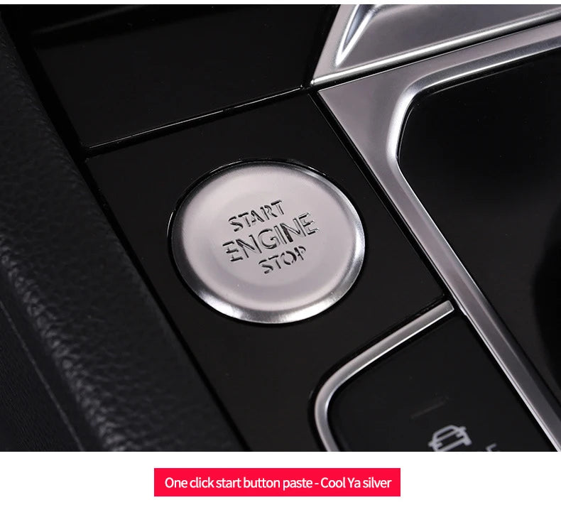 Car door unlocking button decorative sticker is suitable for Volkswagen VW new CC aluminum alloy interior button accessories