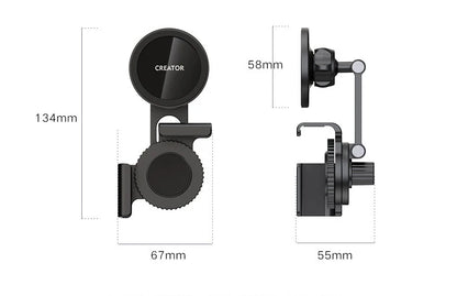 For Tesla Model 3 X Y S BYD Center Control Display Slide Rail Phone Holder Magnetic Car Phone Holder for iPhone 15 14 13 12