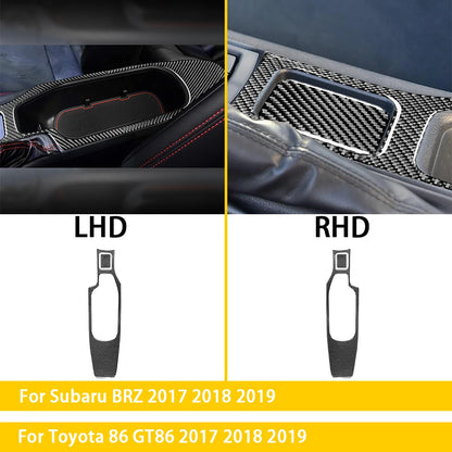 For Subaru BRZ Toyota 86 GT86 2017 2018 2019 Carbon Fiber Car Accessories Gear Shift Cup Holder Air Conditioning Trim Sticker
