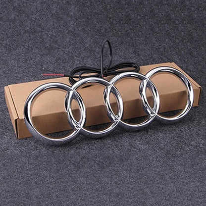 Static Light Car Front Grille LED Emblem Decor for Audi A4 A5 Q5 RS5 A4L A3 8p Q3 A8 Decals Badge Sticker Exterior Accessories