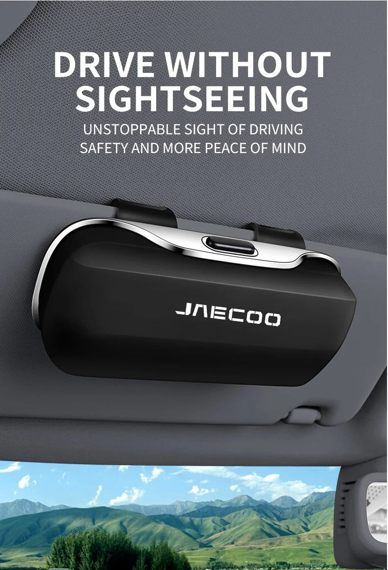 Chery Jaecoo J7 Phev 5EV J6 7 J5 J8 ICAR grill Logo Key Cover Accessories Car Visor Sunglasses Glasses Case Clip Box