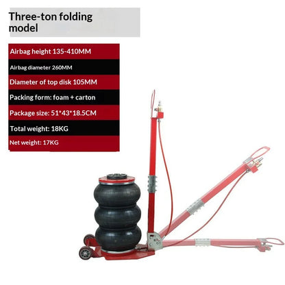 Car Rescue Tools Repair Lifting Machine 5 Ton Air Bag Jack for Car Tire Change and Oil Replacement Horizontal Hydraulic Lift