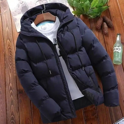 NewEuro-American Version Men's Thick Down Hooded JacketCasualWarm CoatBusiness Wear Winter Fashion TrendVersatile Windproof male