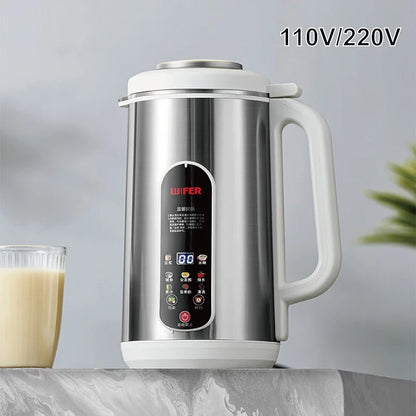 110V Smart Soy Milk Machine Electric Juicer Multifunctional Wall Breaking Machine Kitchen Auto Heating Rice Paste Machine 1.2L
